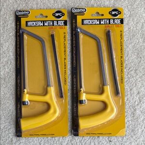 Yellow Hacksaw with Blades - 2Pieces